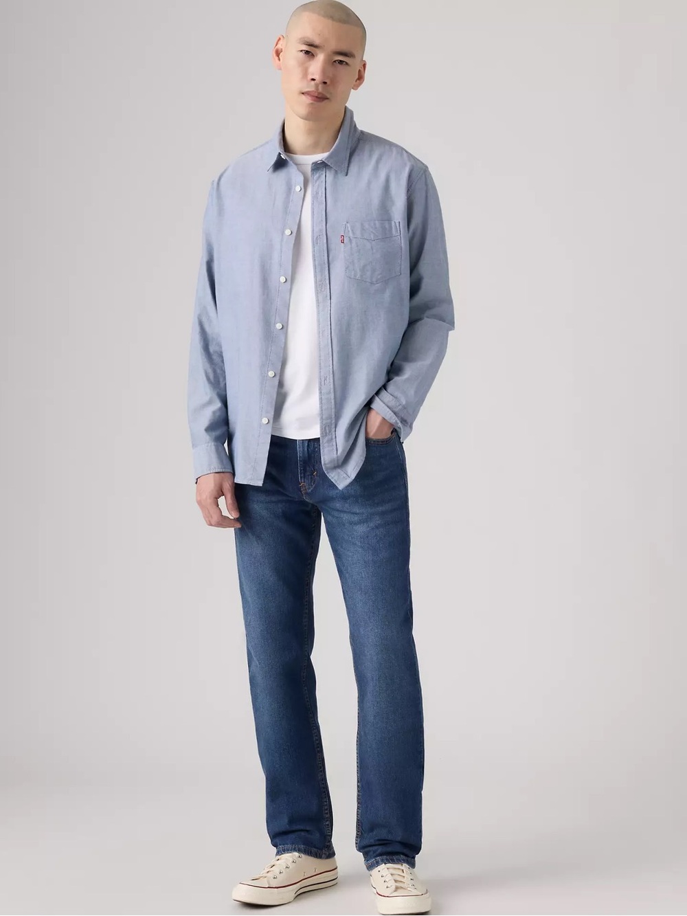 Levi's 505 Straight Leg Jeans in Dark Medium Wash